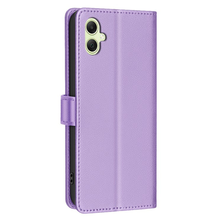 BINFEN COLOR BF32 For Samsung Galaxy F06 5G / M06 5G Leather Case Wallet RFID Blocking Phone Cover - Purple