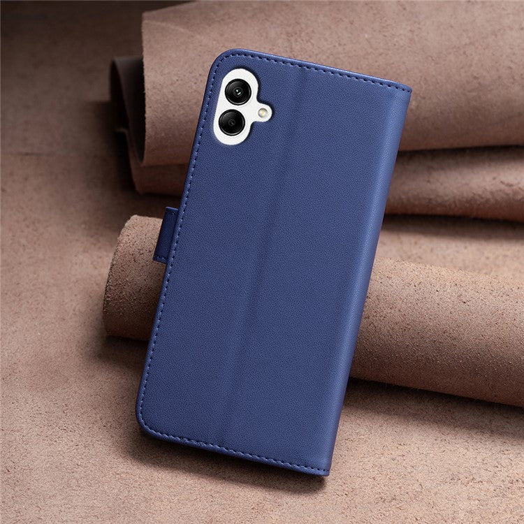BINFEN COLOR BF17 For Samsung Galaxy F06 5G / M06 5G Case Wallet Folio Flip Leather Cover - Blue