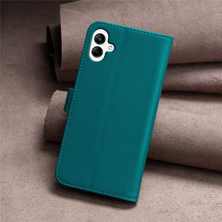 BINFEN COLOR BF17 For Samsung Galaxy F06 5G / M06 5G Case Wallet Folio Flip Leather Cover - Green