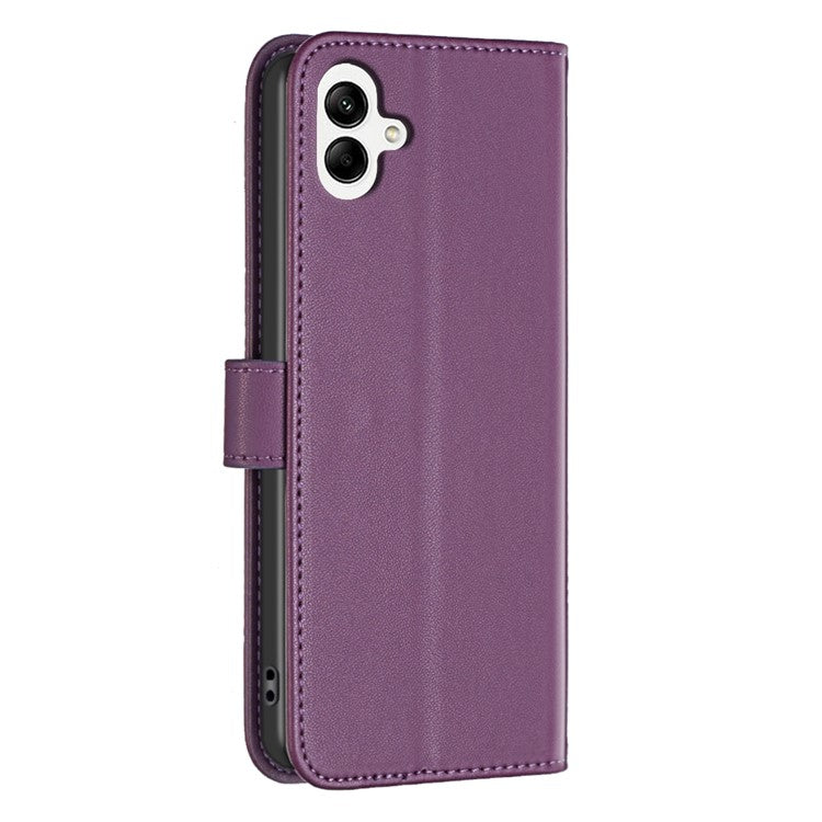 BINFEN COLOR BF17 For Samsung Galaxy F06 5G / M06 5G Case Wallet Folio Flip Leather Cover - Dark Purple