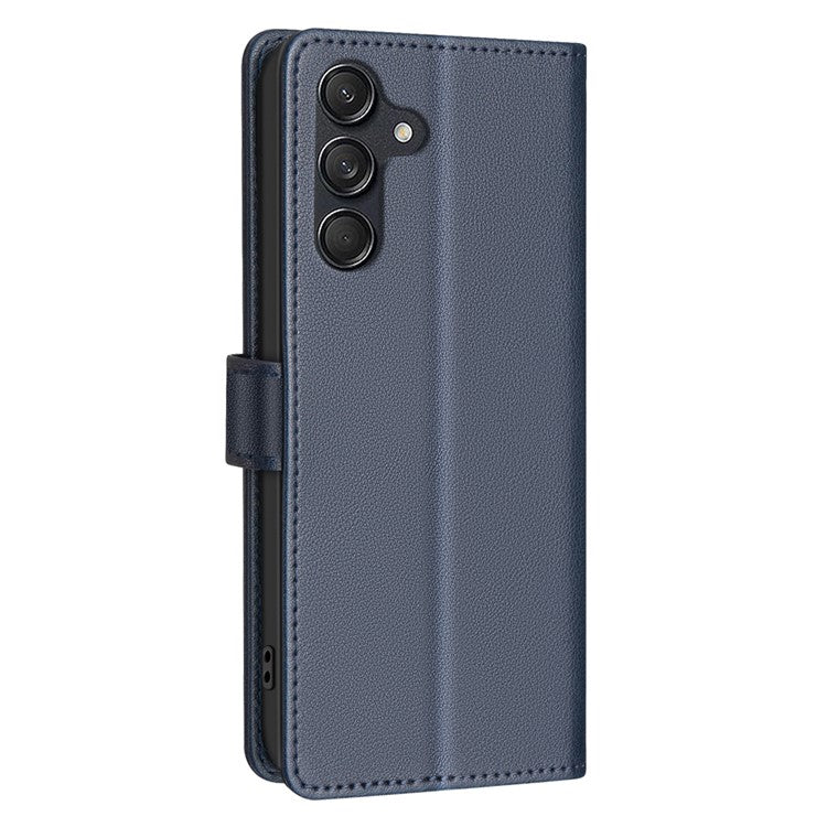 BINFEN COLOR BF32 For Samsung Galaxy F16 5G / M16 5G Leather Case Wallet RFID Blocking Phone Cover - Blue
