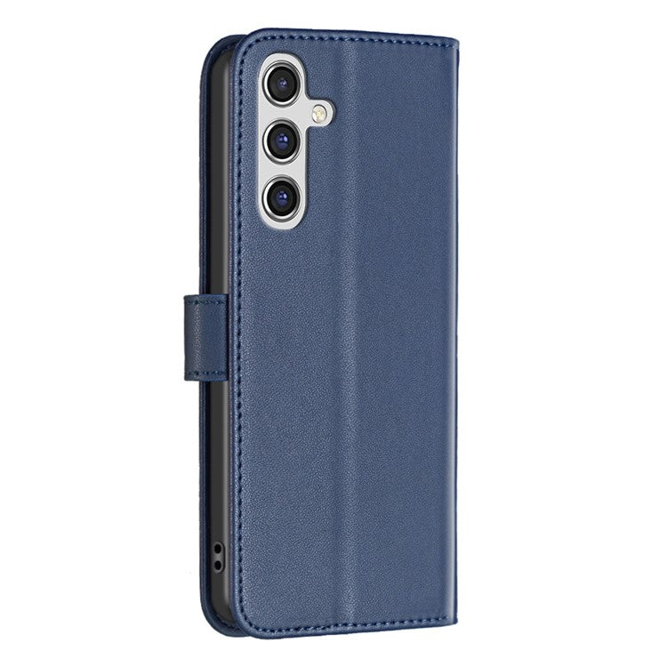 BINFEN COLOR BF17 For Samsung Galaxy F16 5G / M16 5G Case Wallet Folio Flip Leather Cover - Blue