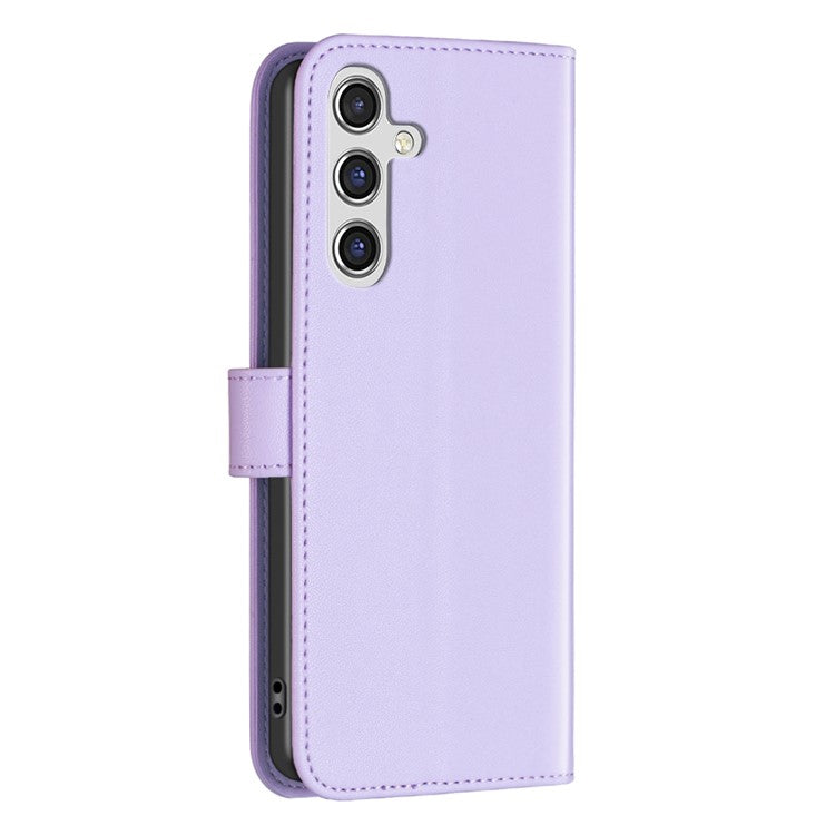 BINFEN COLOR BF17 For Samsung Galaxy F16 5G / M16 5G Case Wallet Folio Flip Leather Cover - Purple