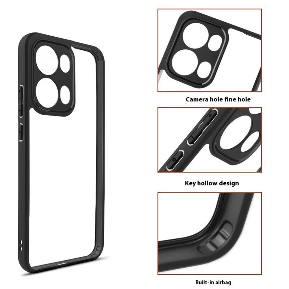 For Oppo Reno13 Pro 5G Case Shockproof PC + TPU Clear Back Phone Cover