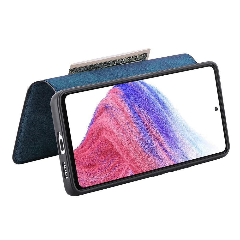 For Oppo Reno13 5G (Global) Magnetic Case CASENEO Detachable Leather Phone Wallet Cover - Dark Blue