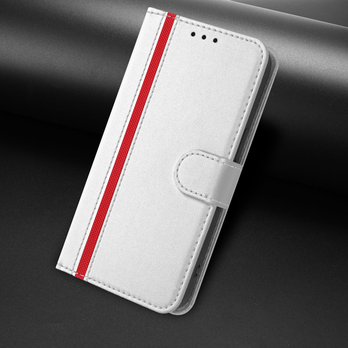For Oppo Reno13 F 5G Phone Cases Wallet Stand Color Splicing Leather Cover with Magnetic Clasp - Silver