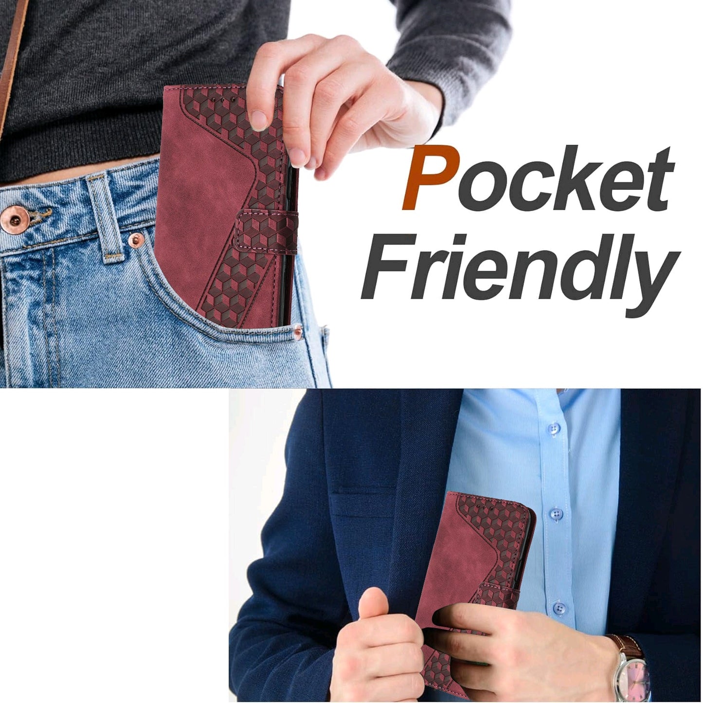 For Oppo Reno13 5G (Global) Leather Case 7-Shaped Pattern Wallet Stand Shockproof Phone Cover - Brown