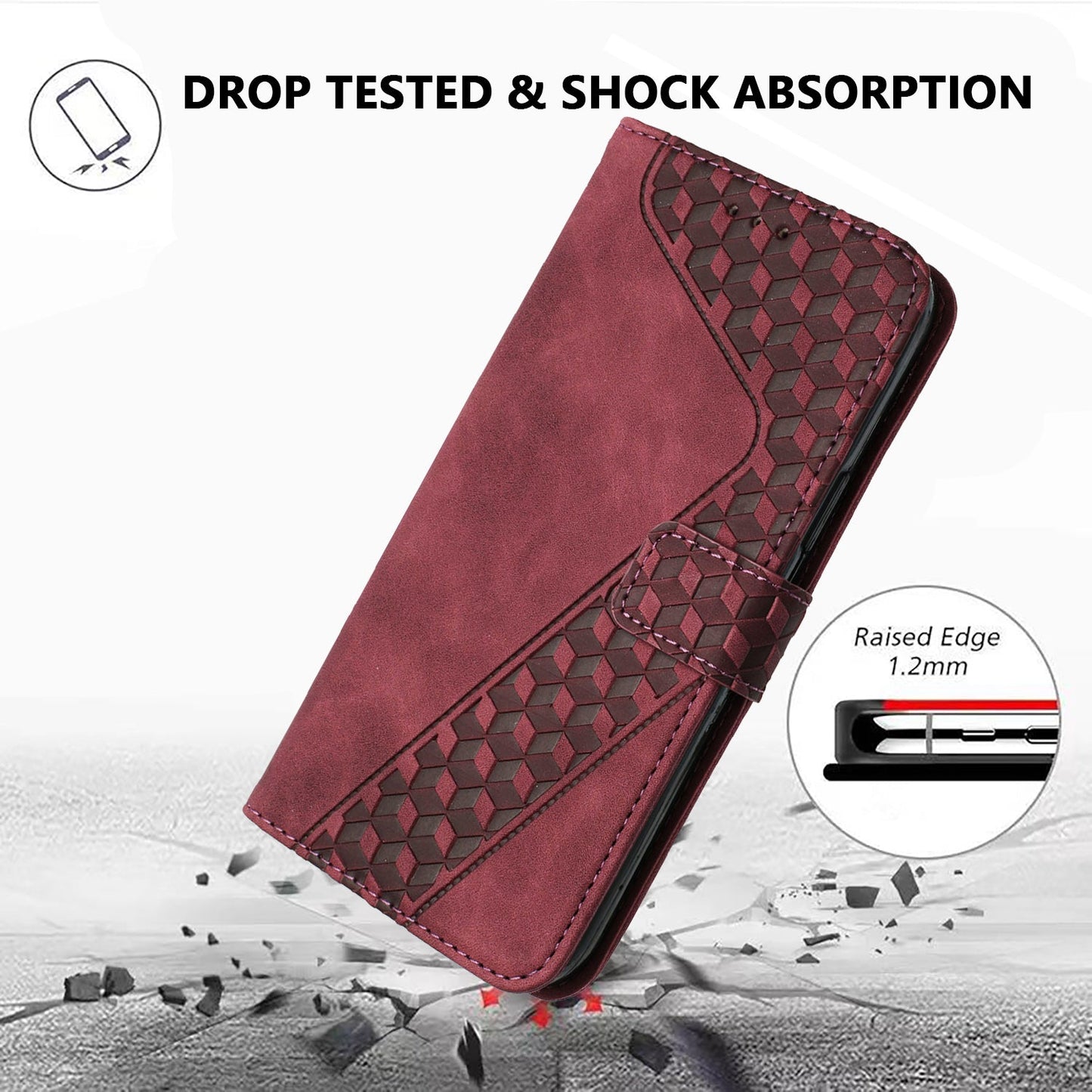 For Oppo Reno13 5G (Global) Leather Case 7-Shaped Pattern Wallet Stand Shockproof Phone Cover - Brown