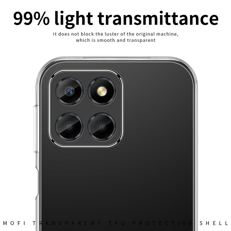 MOFI for Honor X8 5G Bump Proof TPU Shell, Clear Crystal Not-Yellowing Case Protective Phone Cover
