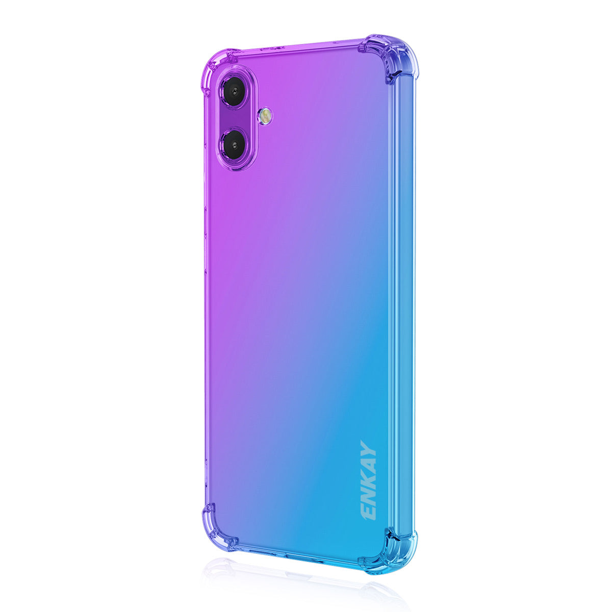 For Samsung Galaxy F06 5G / Galaxy M06 5G TPU Case ENKAY Thickened Four Corner Drop-proof Phone Back Cover - Purple / Blue