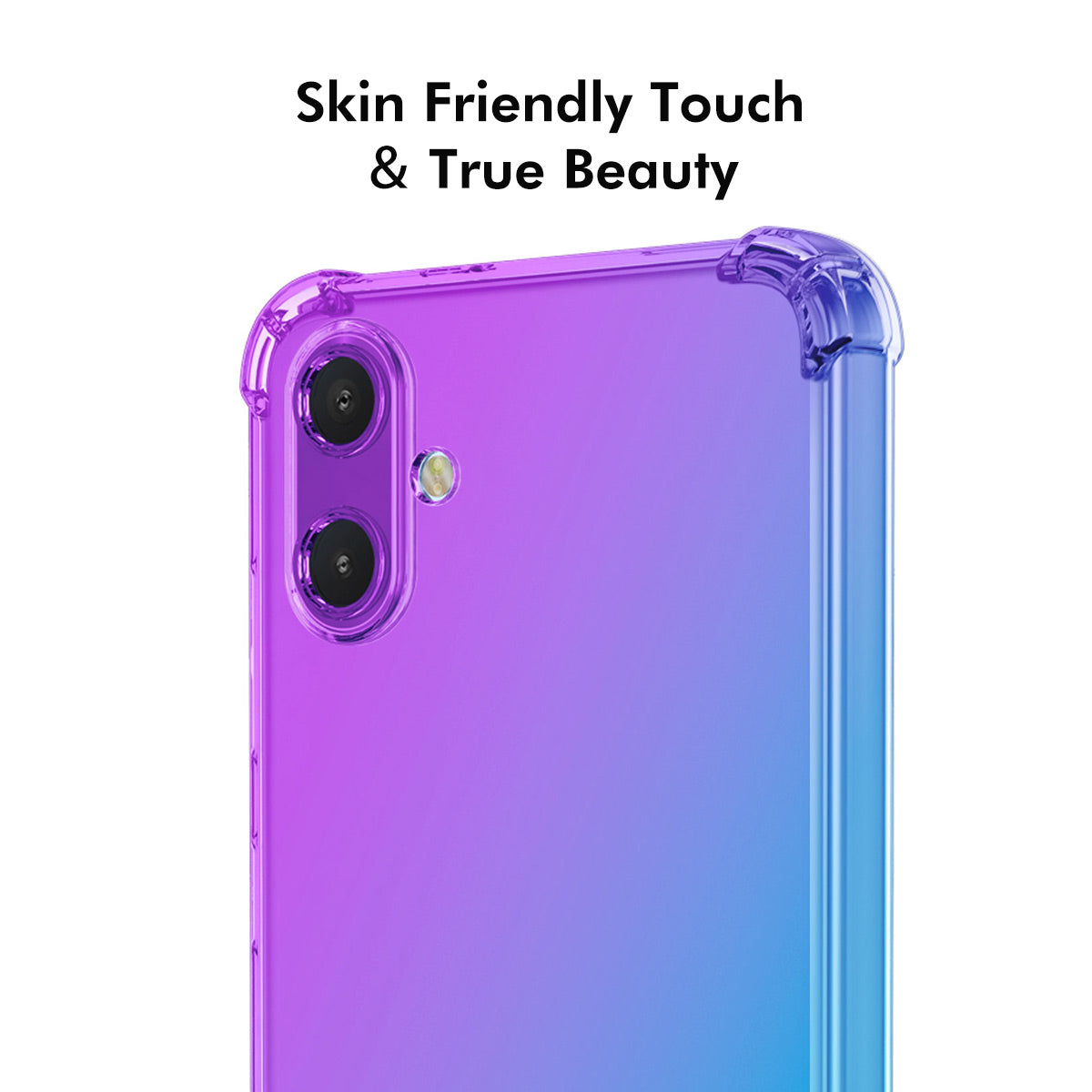 For Samsung Galaxy F06 5G / Galaxy M06 5G TPU Case ENKAY Thickened Four Corner Drop-proof Phone Back Cover - Blue / Pink
