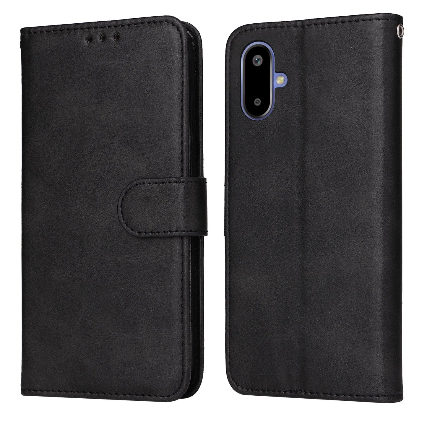 For Samsung Galaxy F06 5G Case Wallet PU Leather Folio Flip Phone Cover - Black