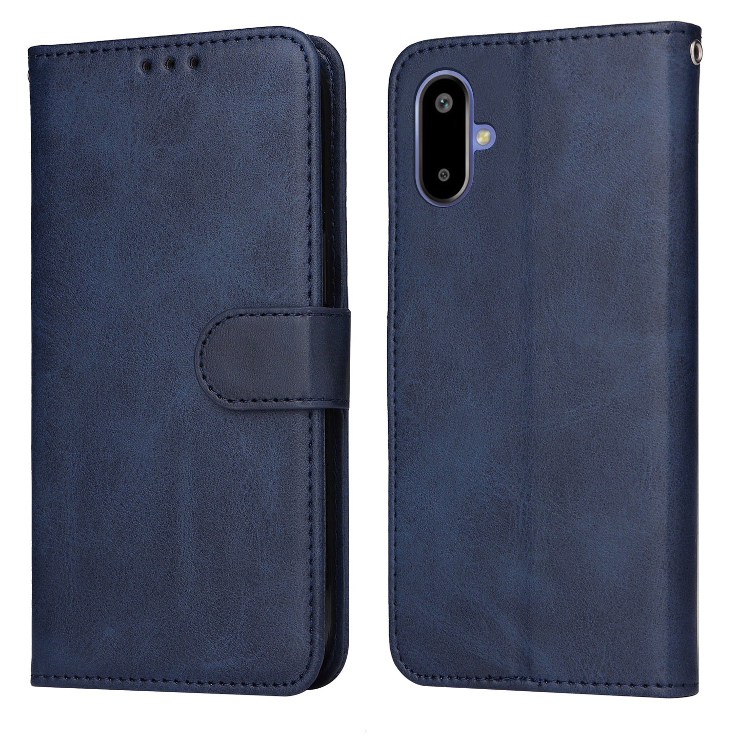 For Samsung Galaxy F06 5G Case Wallet PU Leather Folio Flip Phone Cover - Blue