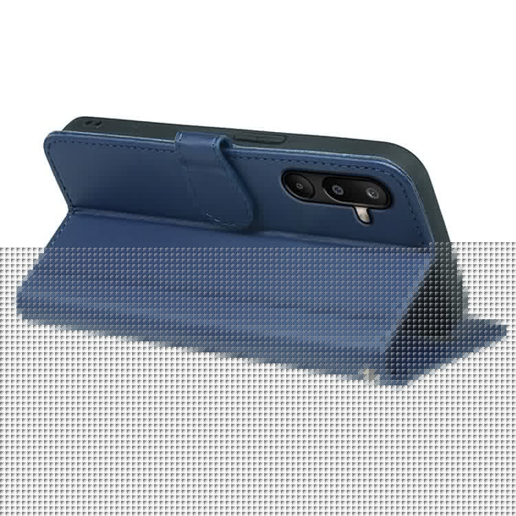 For Samsung Galaxy M16 5G / F16 5G Wallet Case Magnetic Snap Leather Phone Cover with Strap - Blue