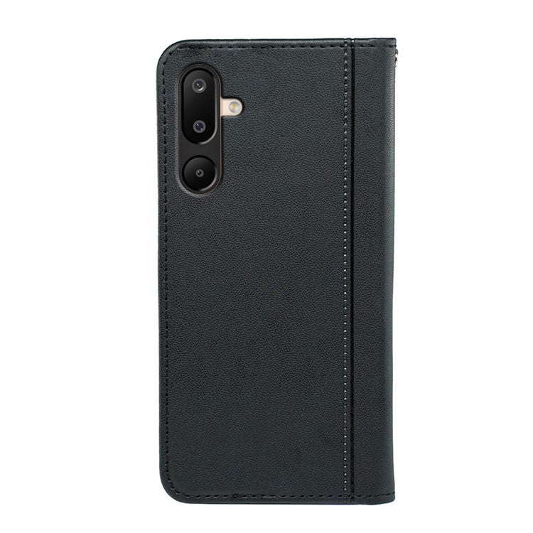 HX01 For Samsung Galaxy M16 5G / F16 5G Wallet Case Magnetic Closing PU Leather Phone Cover - Black