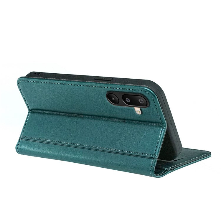 HX01 For Samsung Galaxy M16 5G / F16 5G Wallet Case Magnetic Closing PU Leather Phone Cover - Green