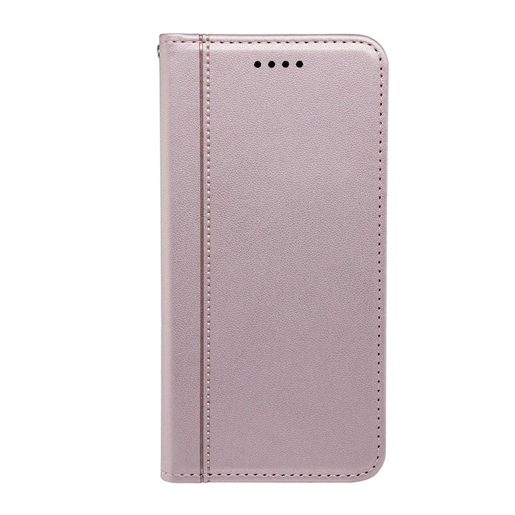 HX01 For Samsung Galaxy M16 5G / F16 5G Wallet Case Magnetic Closing PU Leather Phone Cover - Rose Gold