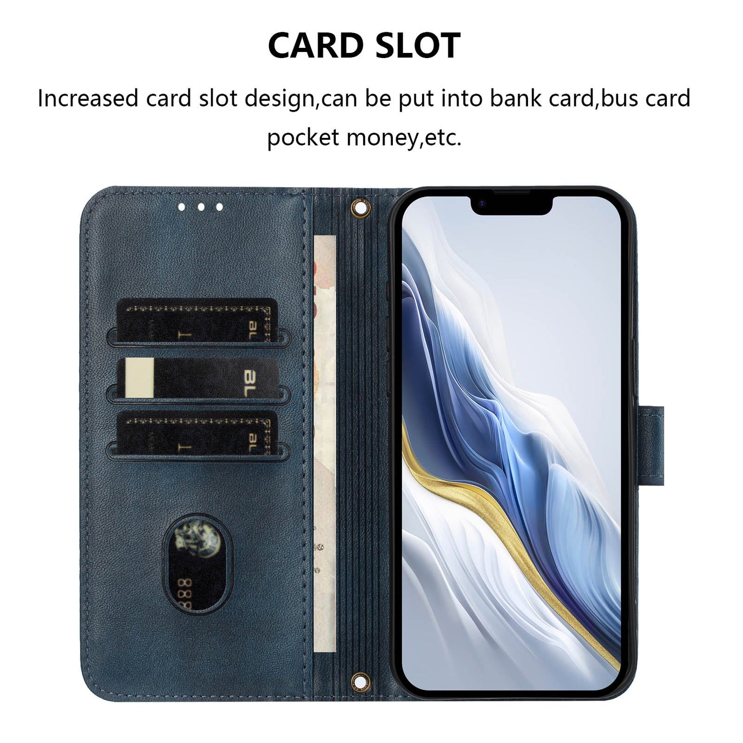 For Oppo Reno13 F 5G Cases Wallet Stand Retro Texture Leather Phone Cover with Lanyard - Blue