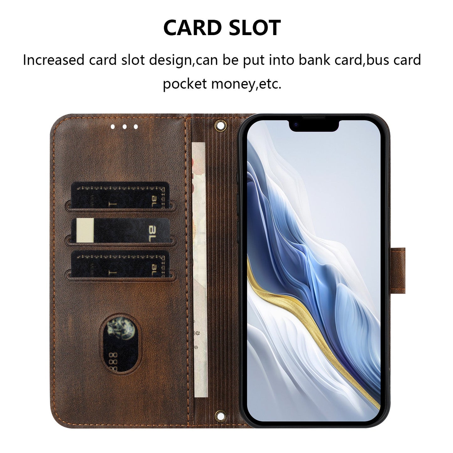 For Oppo Reno13 F 5G Cases Wallet Stand Retro Texture Leather Phone Cover with Lanyard - Brown