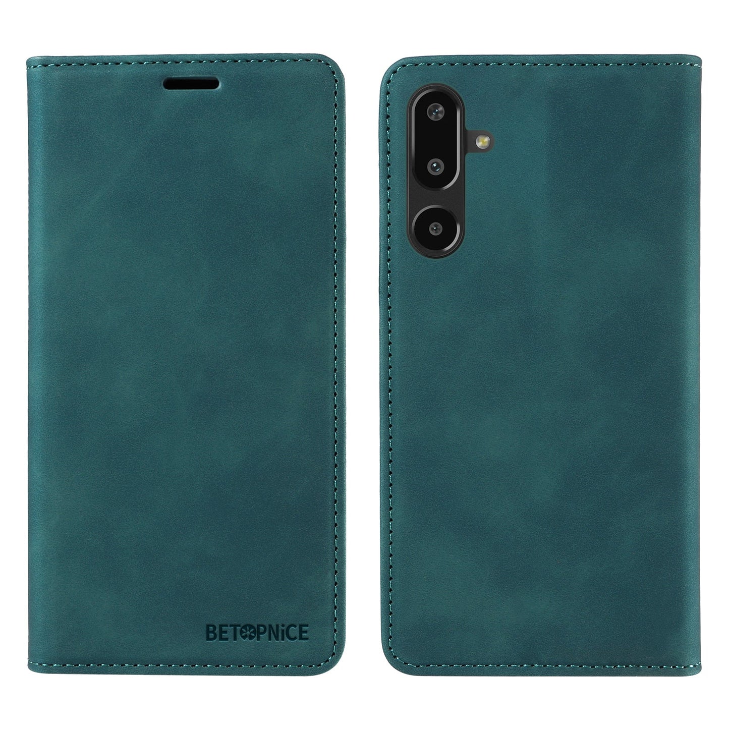 For Samsung Galaxy F16 5G / Galaxy M16 5G Case BETOPNICE Magnetic Closure RFID Blocking Wallet Stand Leather Phone Cover - Green