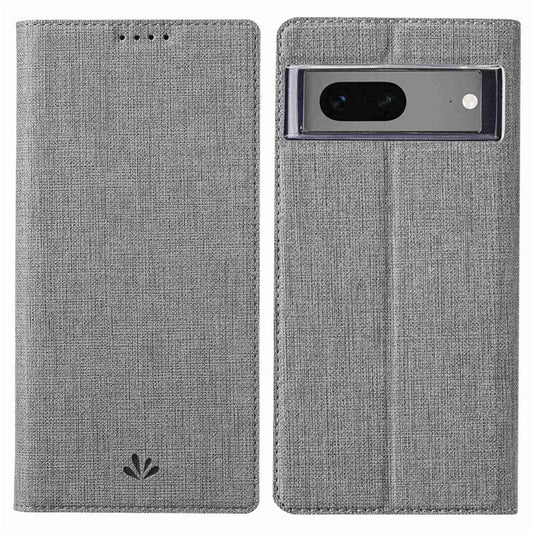 VILI DMX Series for Google Pixel 7 5G Anti-scratch PU Leather Auto Closing Magnetic Phone Case Card Holder Stand Protective Cover - Grey