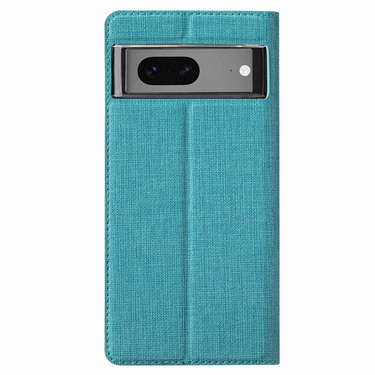 VILI DMX Series for Google Pixel 7 5G Anti-scratch PU Leather Auto Closing Magnetic Phone Case Card Holder Stand Protective Cover - Blue