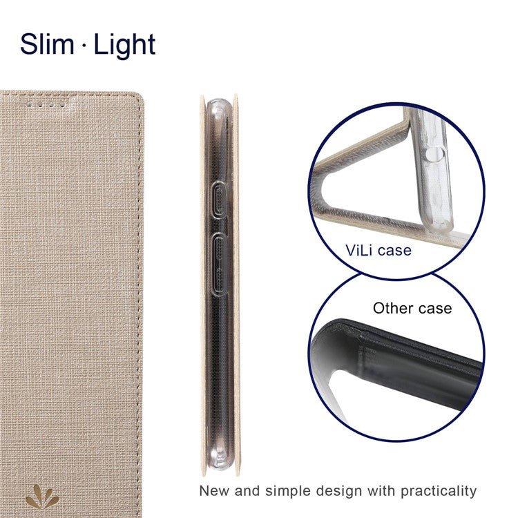 VILI DMX Series for Google Pixel 7 Pro 5G PU Leather Flip Cover Stand Magnetic Auto Closing Protective Case with Card Holder - Khaki