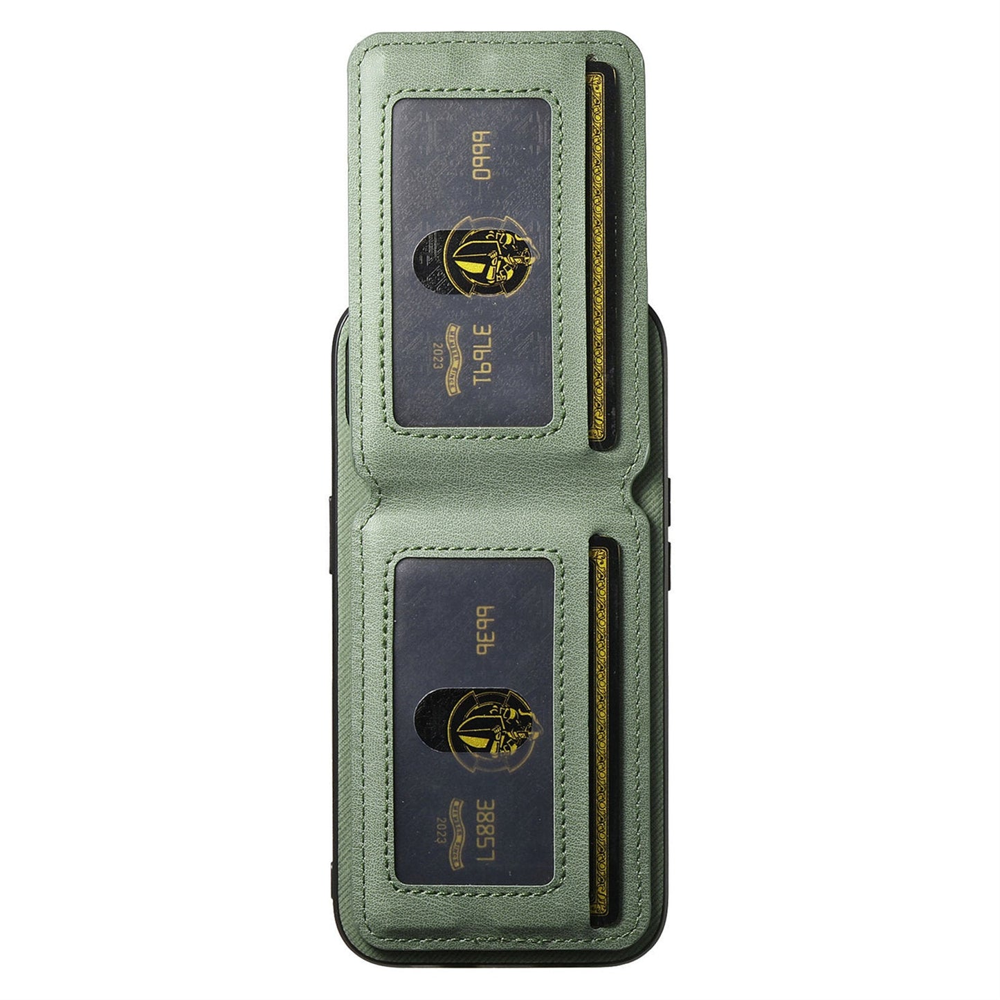 For Oppo Reno13 Pro 5G Case Cloth Texture Leather + PC + TPU RFID Blocking Phone Cover with Card Holder - Green