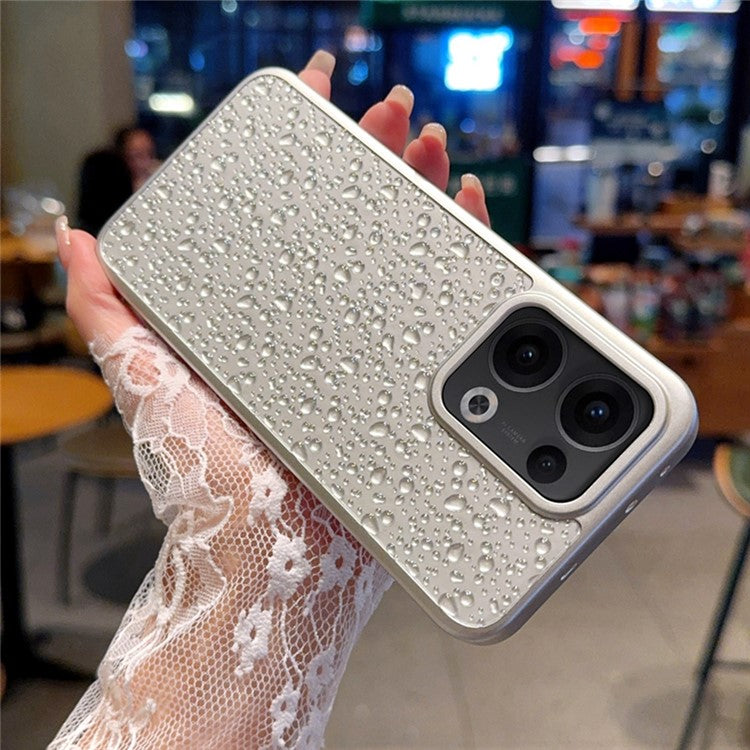 For Oppo Reno13 5G (Global) Case Creative Raindrop Phone Back Cover - Grey