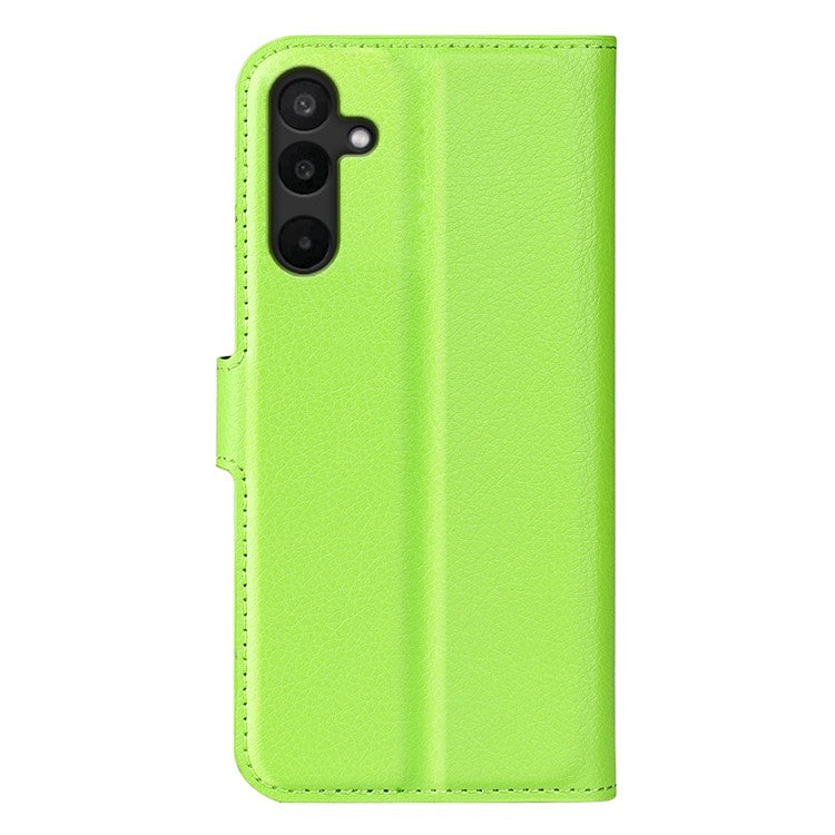 For Samsung Galaxy M16 5G Case Litchi Texture Shockproof Leather Wallet Phone Cover - Green