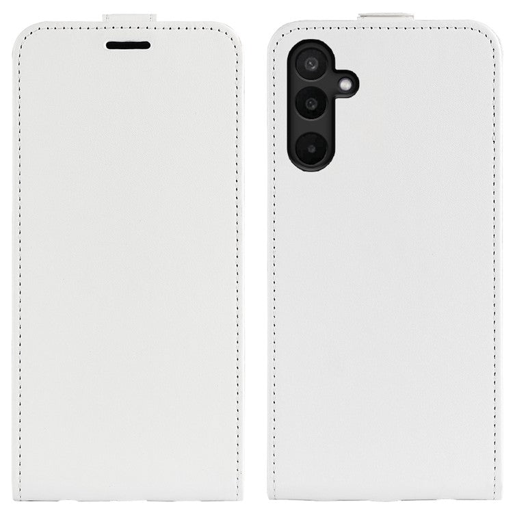 For Samsung Galaxy M16 5G Case with Card Slots Vertical Flip Leather Phone Cover - White