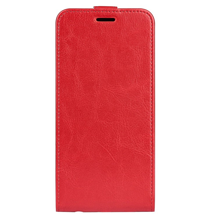For Samsung Galaxy M16 5G Case with Card Slots Vertical Flip Leather Phone Cover - Red