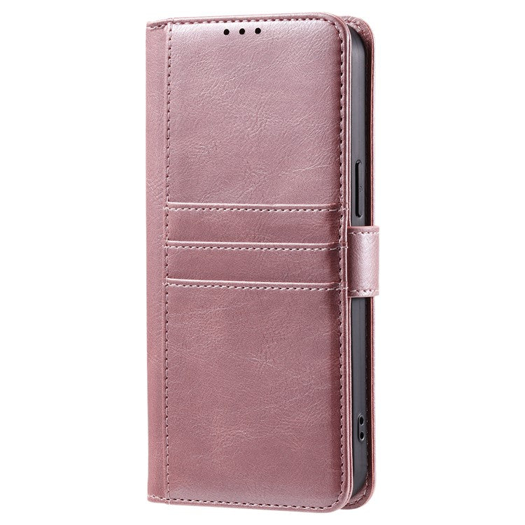 013 Style For Oppo Reno13 Pro 5G Case PU Leather Anti-Fall Phone Cover with 6 Card Slots - Rose Gold