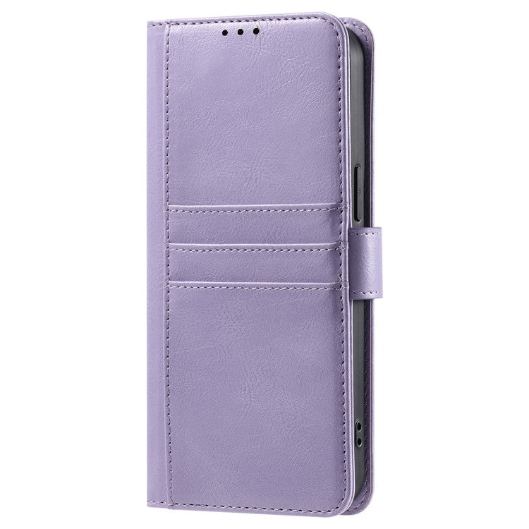 013 Style For Oppo Reno13 Pro 5G Case PU Leather Anti-Fall Phone Cover with 6 Card Slots - Purple