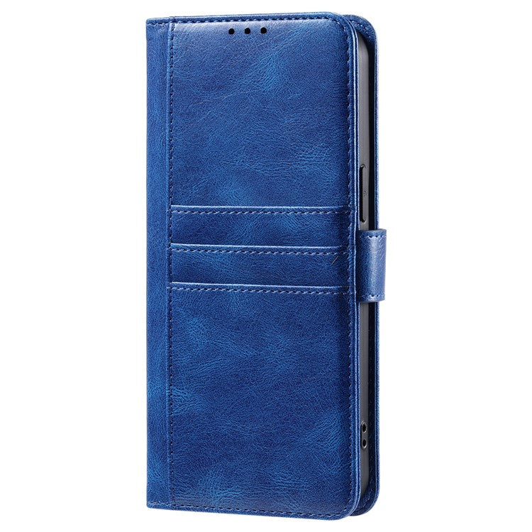 013 Style For Oppo Reno13 Pro 5G Case PU Leather Anti-Fall Phone Cover with 6 Card Slots - Blue