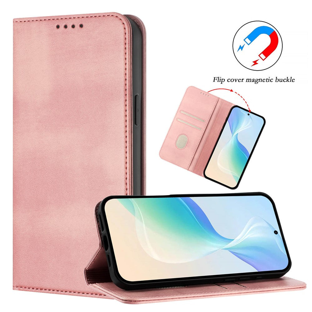 For Oppo K13 5G Wallet Cases Retro Texture RFID Blocking Leather Phone Cover - Pink