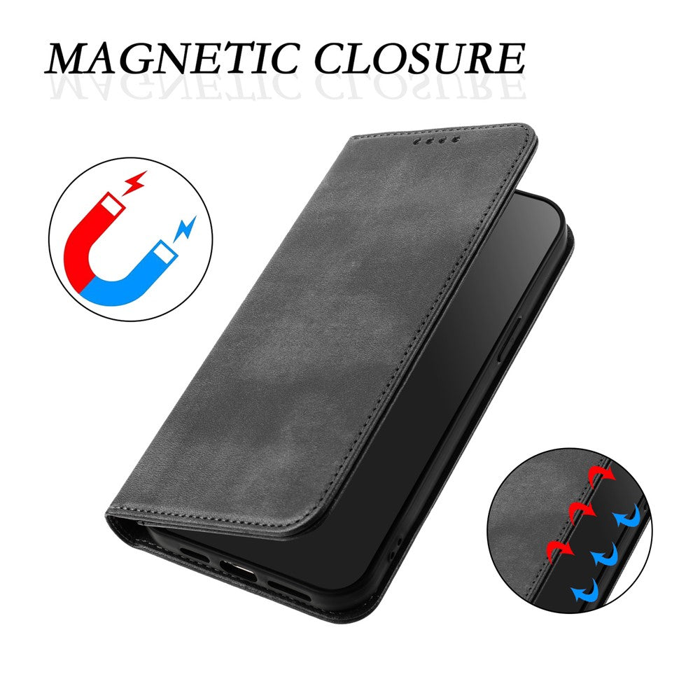 For Oppo K13 5G Wallet Cases Retro Texture RFID Blocking Leather Phone Cover - Black