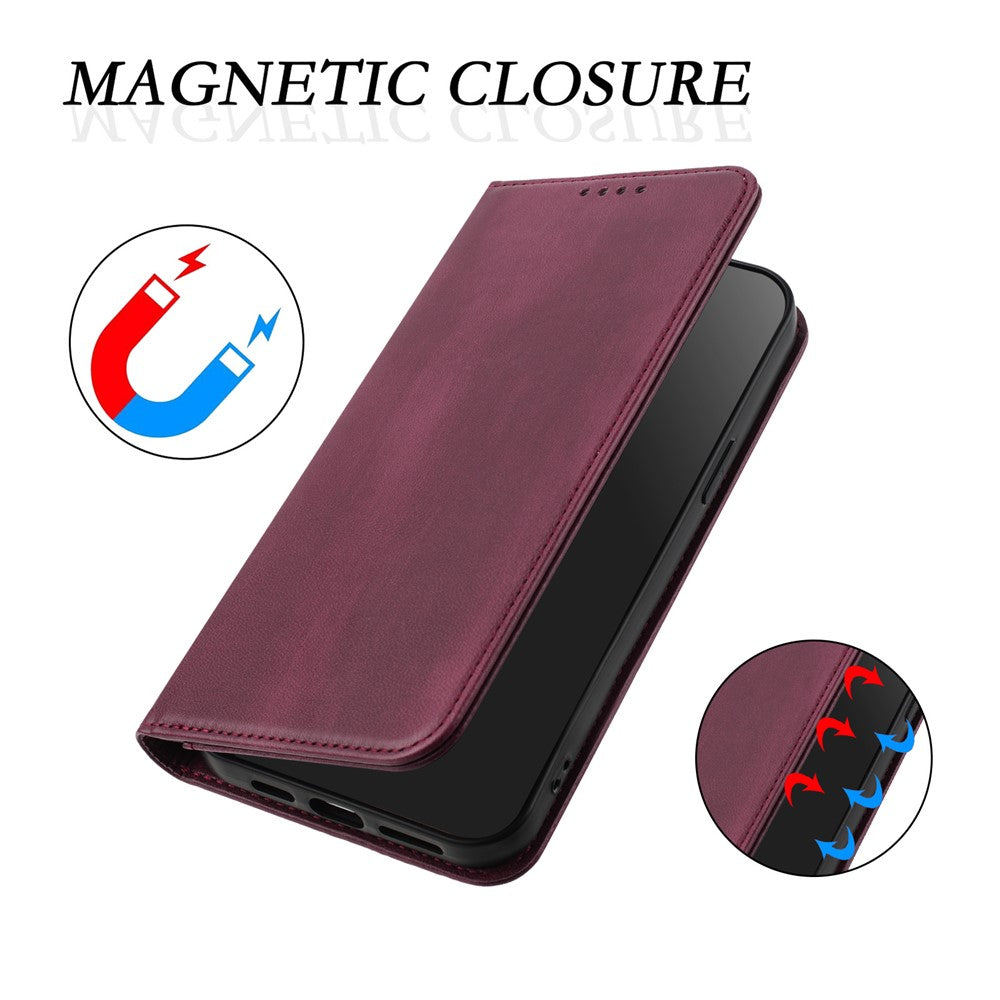 For Oppo K13 5G Wallet Cases Retro Texture RFID Blocking Leather Phone Cover - Wine Red