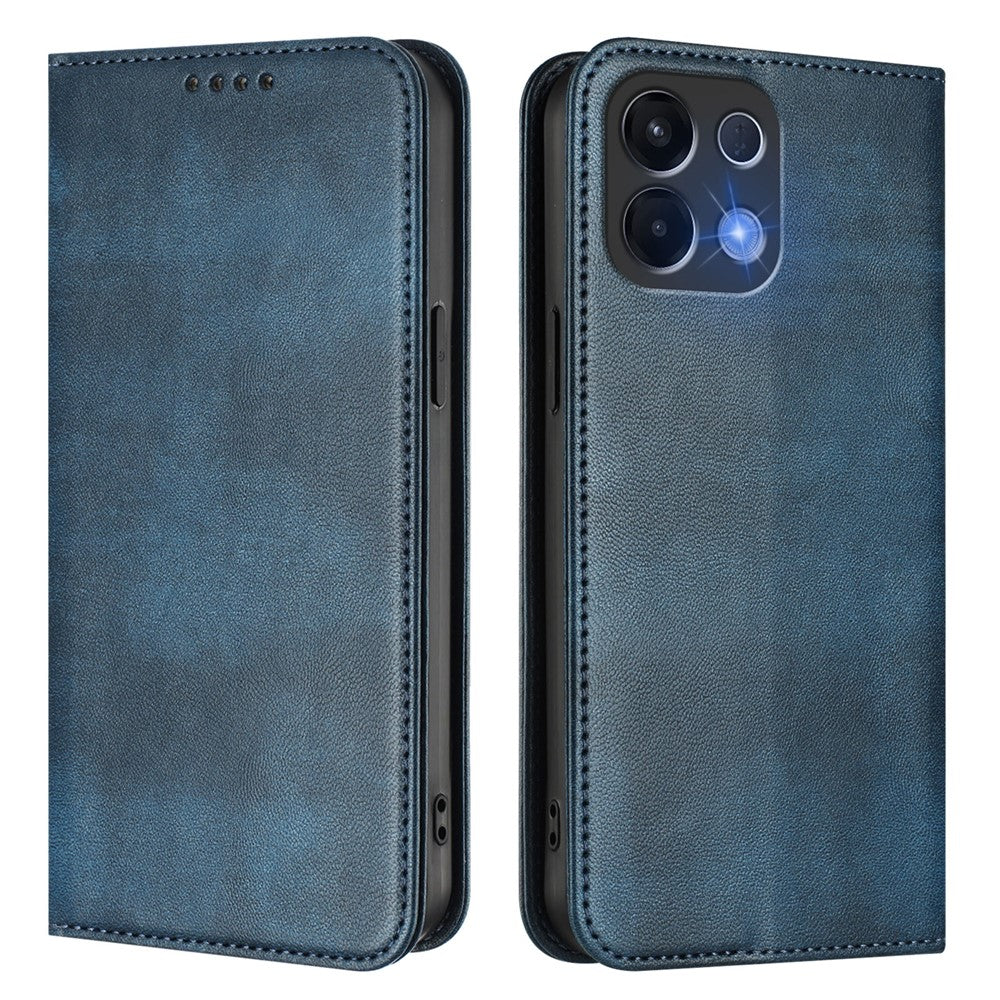 For Oppo K13 5G Wallet Cases Retro Texture RFID Blocking Leather Phone Cover - Blue