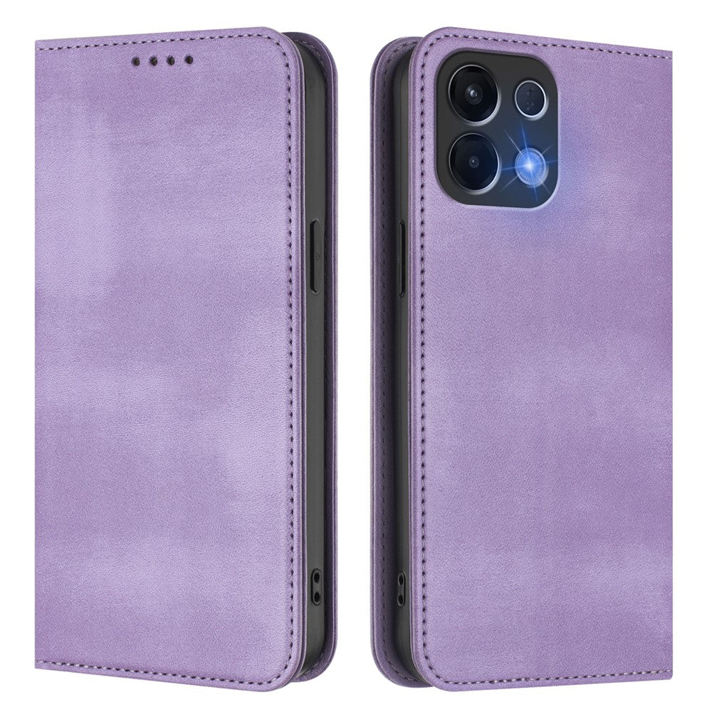For Oppo K13 5G Wallet Cases Retro Texture RFID Blocking Leather Phone Cover - Light Purple