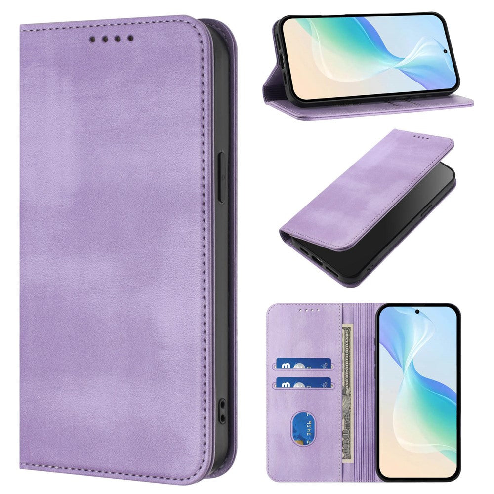 For Oppo K13 5G Wallet Cases Retro Texture RFID Blocking Leather Phone Cover - Light Purple