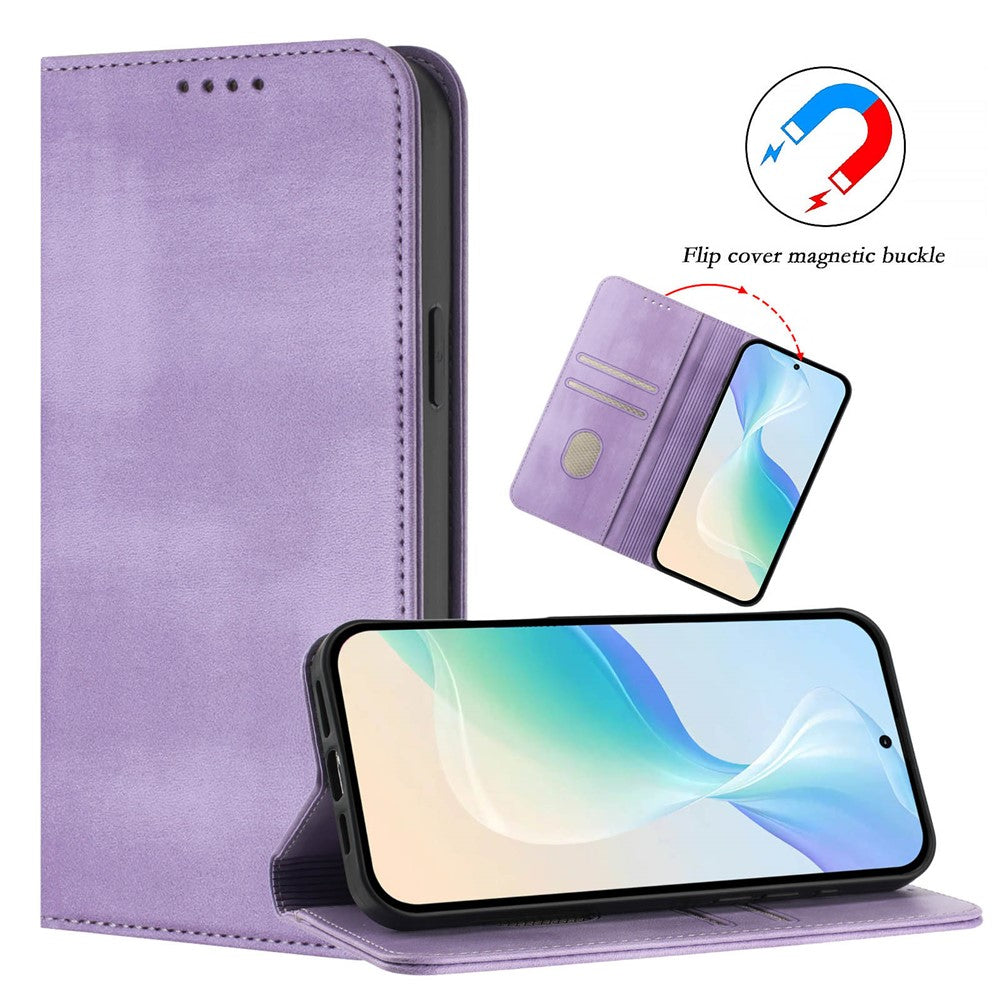 For Oppo K13 5G Wallet Cases Retro Texture RFID Blocking Leather Phone Cover - Light Purple