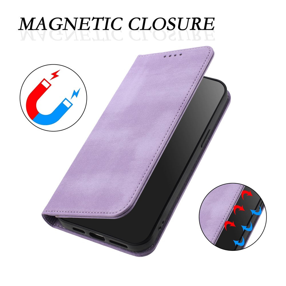 For Oppo K13 5G Wallet Cases Retro Texture RFID Blocking Leather Phone Cover - Light Purple