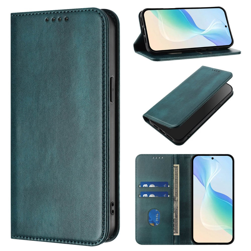 For Oppo K13 5G Wallet Cases Retro Texture RFID Blocking Leather Phone Cover - Dark Green