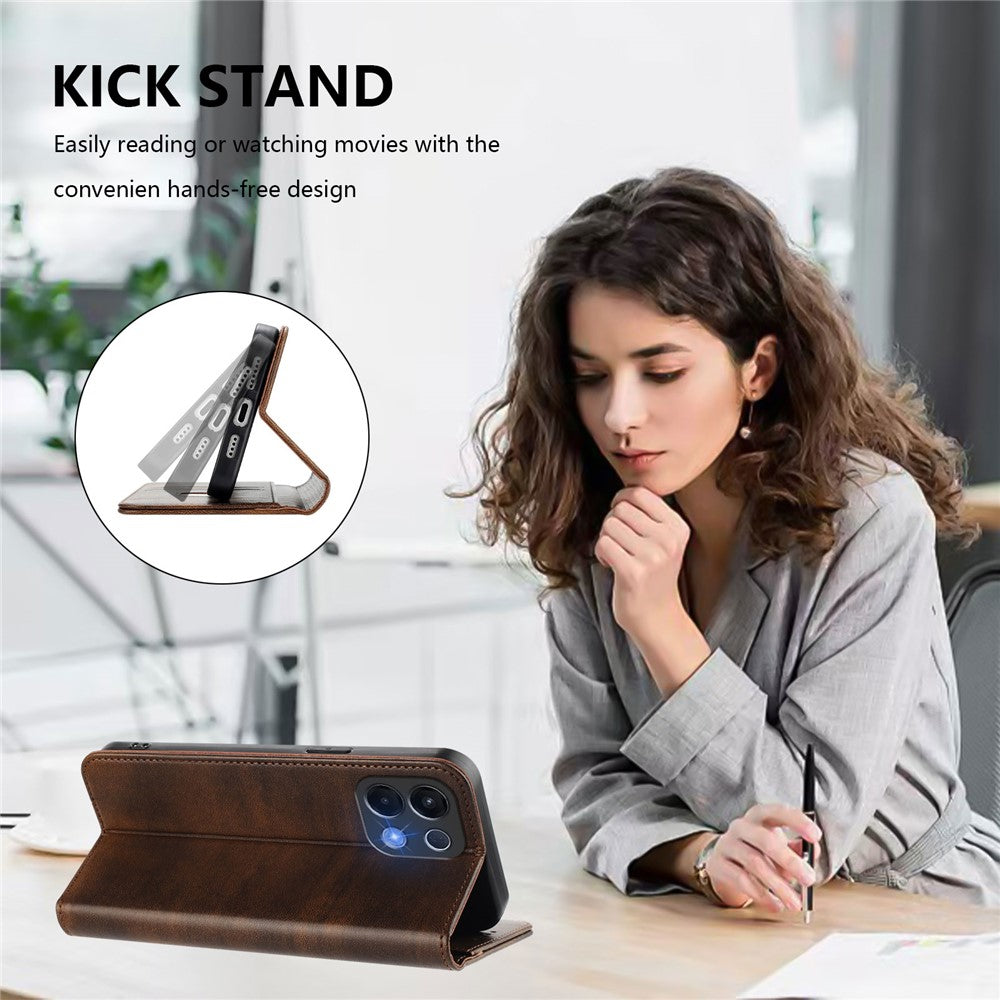 For Oppo K13 5G Wallet Cases Retro Texture RFID Blocking Leather Phone Cover - Brown