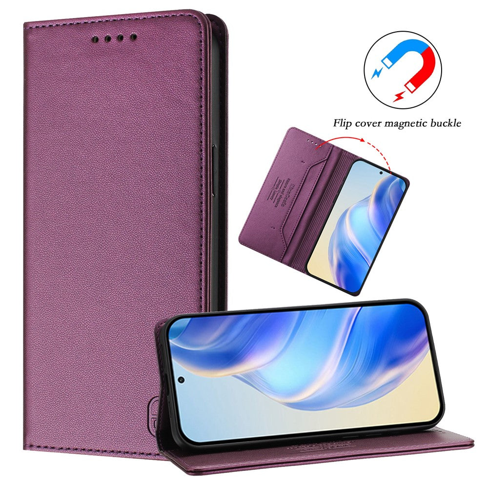 For Oppo K13 5G Leather Case RINACASIS RC01 Phone Cover with RFID Blocking Wallet Stand - Violet