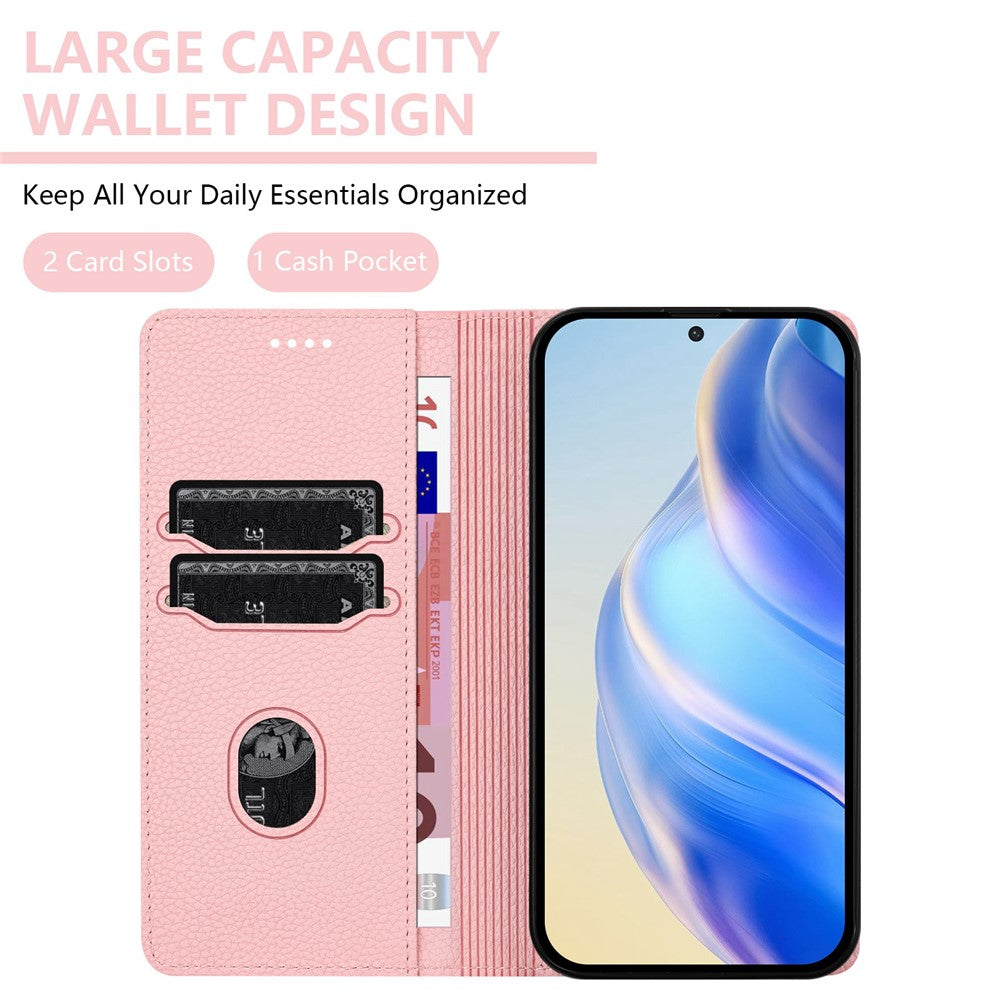 For Oppo K13 5G Wallet Case RFID Blocking Litchi Texture Leather Mobile Cover - Pink