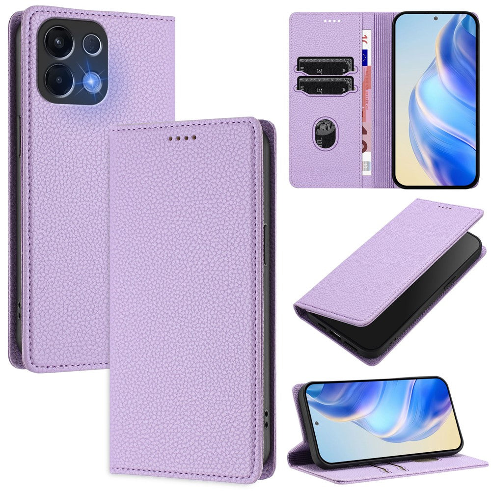 For Oppo K13 5G Wallet Case RFID Blocking Litchi Texture Leather Mobile Cover - Light Purple