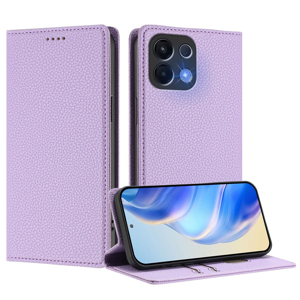 For Oppo K13 5G Wallet Case RFID Blocking Litchi Texture Leather Mobile Cover - Light Purple