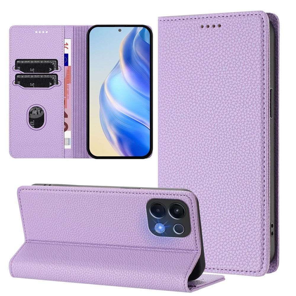 For Oppo K13 5G Wallet Case RFID Blocking Litchi Texture Leather Mobile Cover - Light Purple